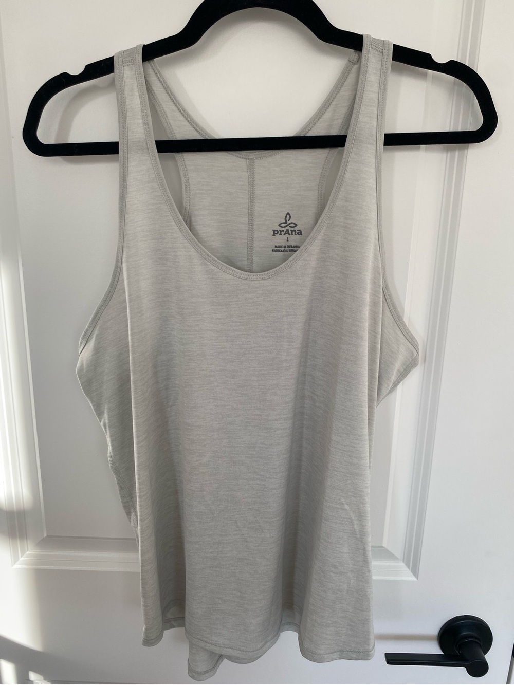 Prana Light Gray Racerback Tank